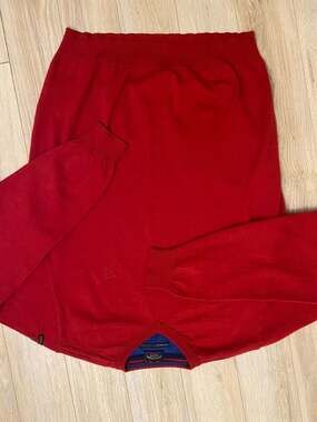 Paul & Shark Yachting Sweater Size XL Red V-Neck Supermelange Italy